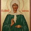 Saint Matrona of Moscow Hand Painted Byzantine Orthodox Icon on Wood
