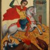 Saint George Hand-Painted Byzantine Icon
