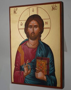 jesus christ pantocrator icon hand painted orthodox