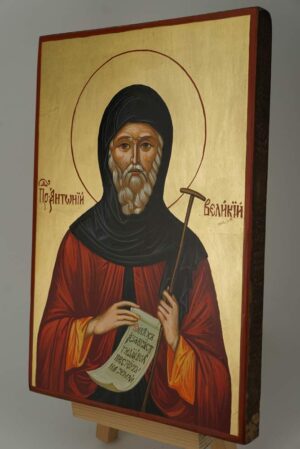 saint anthony the great icon hand painted orthodox