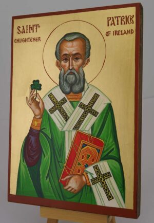 saint patrick icon hand painted orthodox