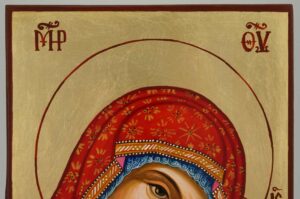 Theotokos Eleusa Icon Hand Painted Byzantine Orthodox