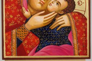 Theotokos Eleusa Icon Hand Painted Byzantine Orthodox