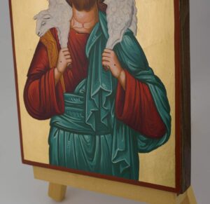 jesus the good shepherd icon hand painted byzantine