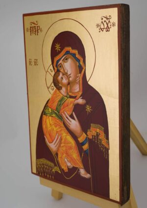 theotokos of vladimir icon hand painted orthodox