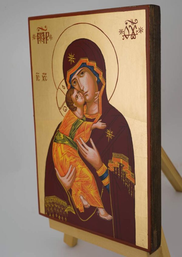 theotokos of vladimir icon hand painted orthodox
