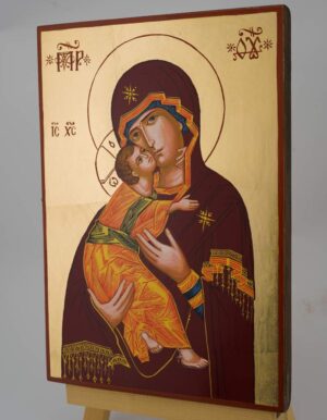 theotokos of vladimir icon hand painted orthodox