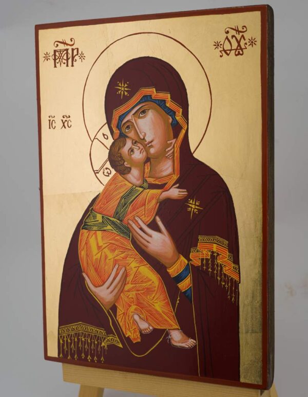 theotokos of vladimir icon hand painted orthodox