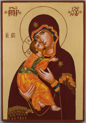 theotokos of vladimir icon hand painted orthodox
