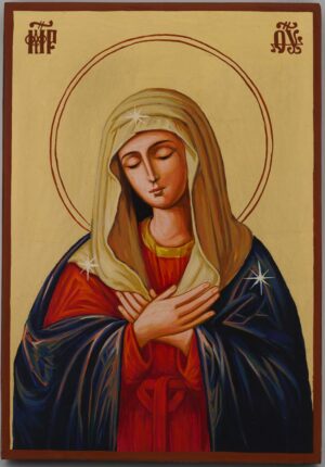 virgin of extreme humility icon hand painted orthodox