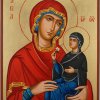 saint anne and mary icon hand painted orthodox