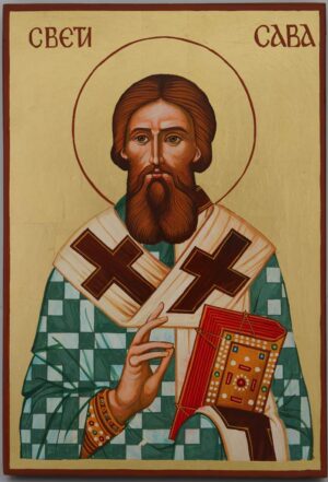 saint sava of serbia icon large hand painted orthodox