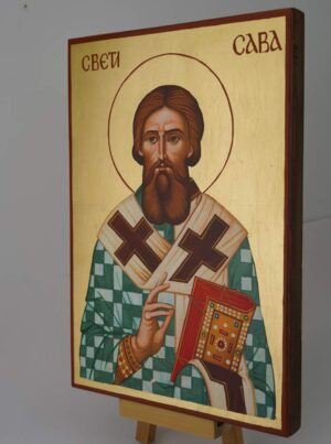 saint sava of serbia icon large hand painted orthodox