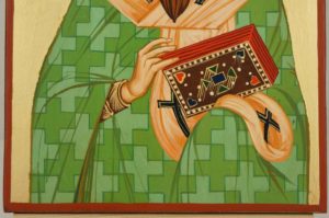 Saint Basil the Great Hand Painted Byzantine Orthodox Icon on Wood