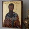 Saint Basil (small) the Great Hand-Painted Byzantine Icon