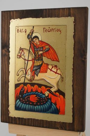 saint george icon (small) hand painted orthodox