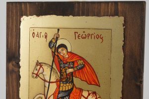saint george icon (small) hand painted orthodox