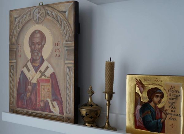 Saint Nikolaos (Nicholas) Hand-Painted Icon