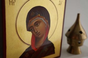 Theotokos Hand-Painted Mini Icon