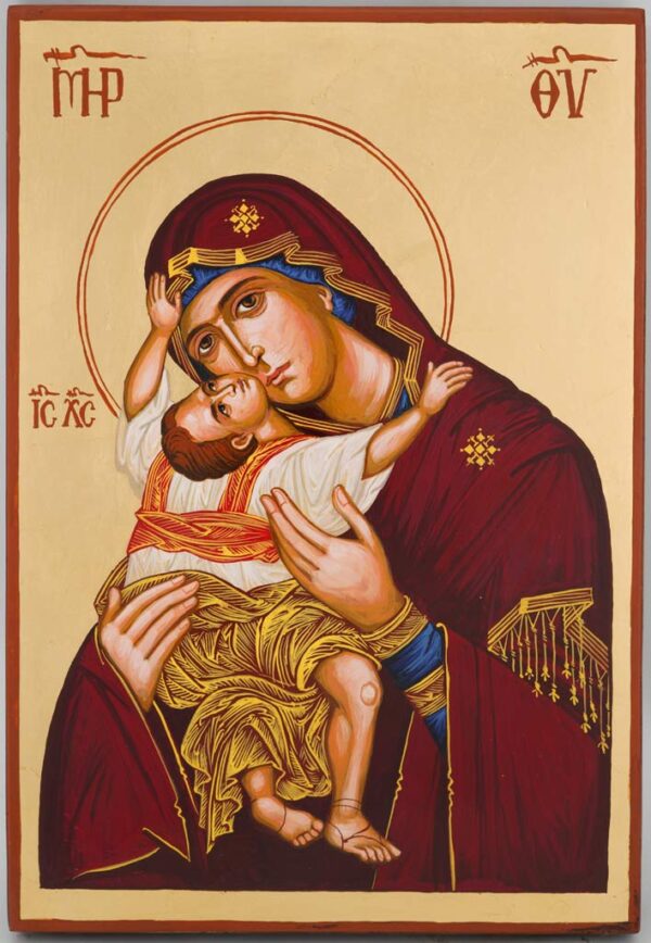 theotokos kardiotissa icon large hand painted orthodox