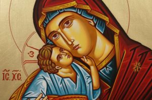 Hand-Painted Orthodox Icon of Theotokos Tender Mercy