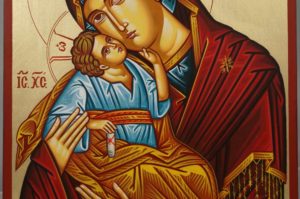 Hand-Painted Orthodox Icon of Theotokos Tender Mercy