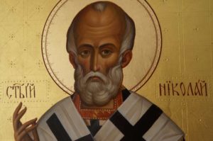 St Nikolaos Hand-Painted Icon Fragment