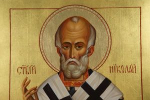 St Nikolaos Hand-Painted Icon Fragment