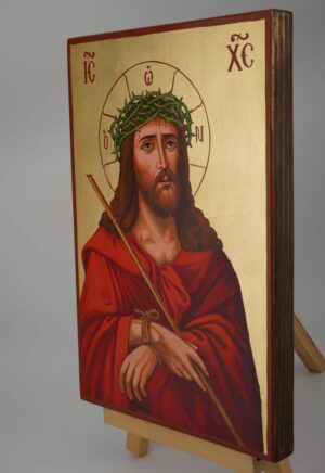 jesus crown of thorns icon large hand painted orthodox