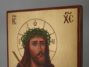 jesus crown of thorns icon large hand painted orthodox