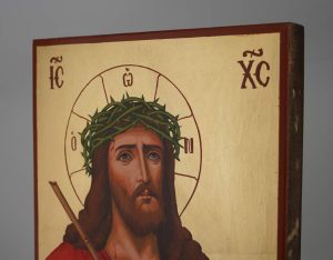 jesus crown of thorns icon large hand painted orthodox