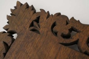 Virgin Mary Eleusa Hand-Painted and Hand-Carved Orthodox Triptych