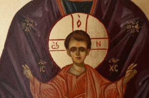 Virgin Mary Inexhaustible cup Hand-Painted Icon Detail