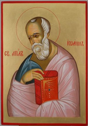 st john the theologian icon hnad painted byzantine