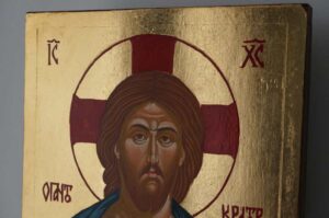 Jesus Christ Pantocrator Hand Painted Orthodox Icon on Wood