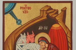 Nativity of Christ Icon Hand Painted Byzantine