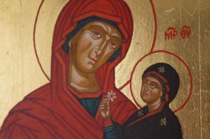 Saint Anna and Mary Hand Painted Orthodox Icon on Wood