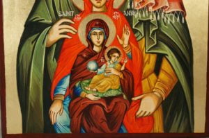 The Tree Generations Hand-Painted Byzantine Icon