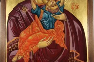 Virgin Mary with the Playing Child Hand-Painted Icon