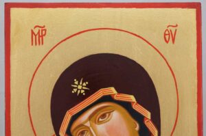 Theotokos Eleousa Hand Painted Orthodox Icon on Wood