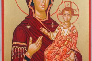Theotokos the Guide Hand Painted Greek Ortohdox Icon on Wood