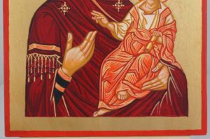 Theotokos the Guide Hand Painted Greek Ortohdox Icon on Wood