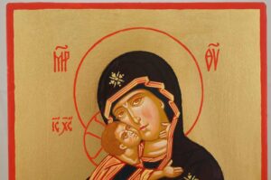 Vladimirskaya Mother of God Hand Painted Orthodox Icon on Wood