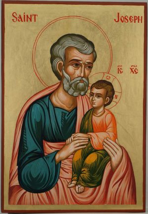 saint joseph icon hand painted byzantine