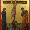 Crucifixion of Christ Hand-Painted Byzantine Icon