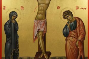 Crucifixion of Jesus Hand-Painted Byzantine Icon