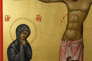 Crucifixion of Jesus Hand-Painted Byzantine Icon