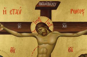 Crucifixion of Jesus Hand-Painted Byzantine Icon