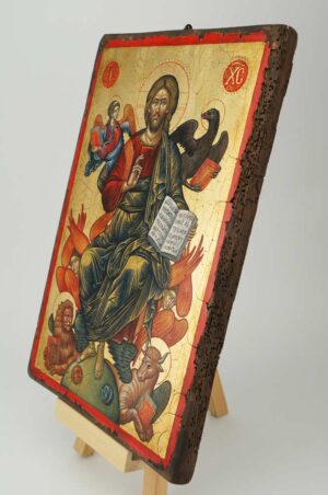 Jesus Christ in Glory Cretan Icon Hand Painted Byzantine Orthodox