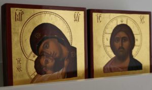 Pantocrator and Theotokos Matching Set Hand-Painted Icon